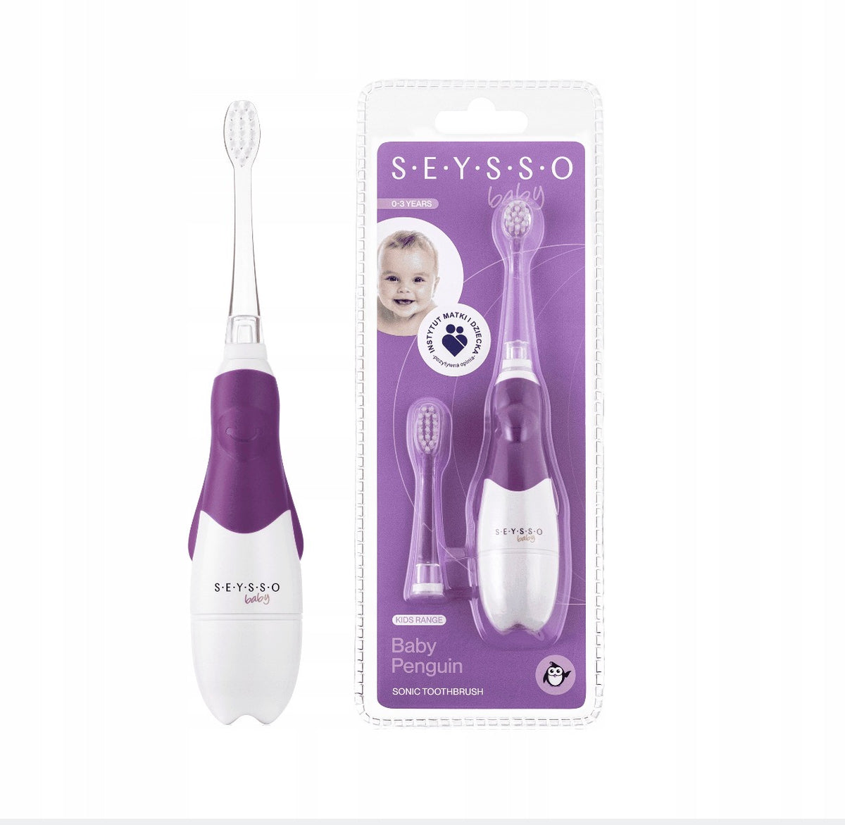 Soniczna szczoteczka SEYSSO BABY na baterie dla dzieci w wieku 0-3 lat