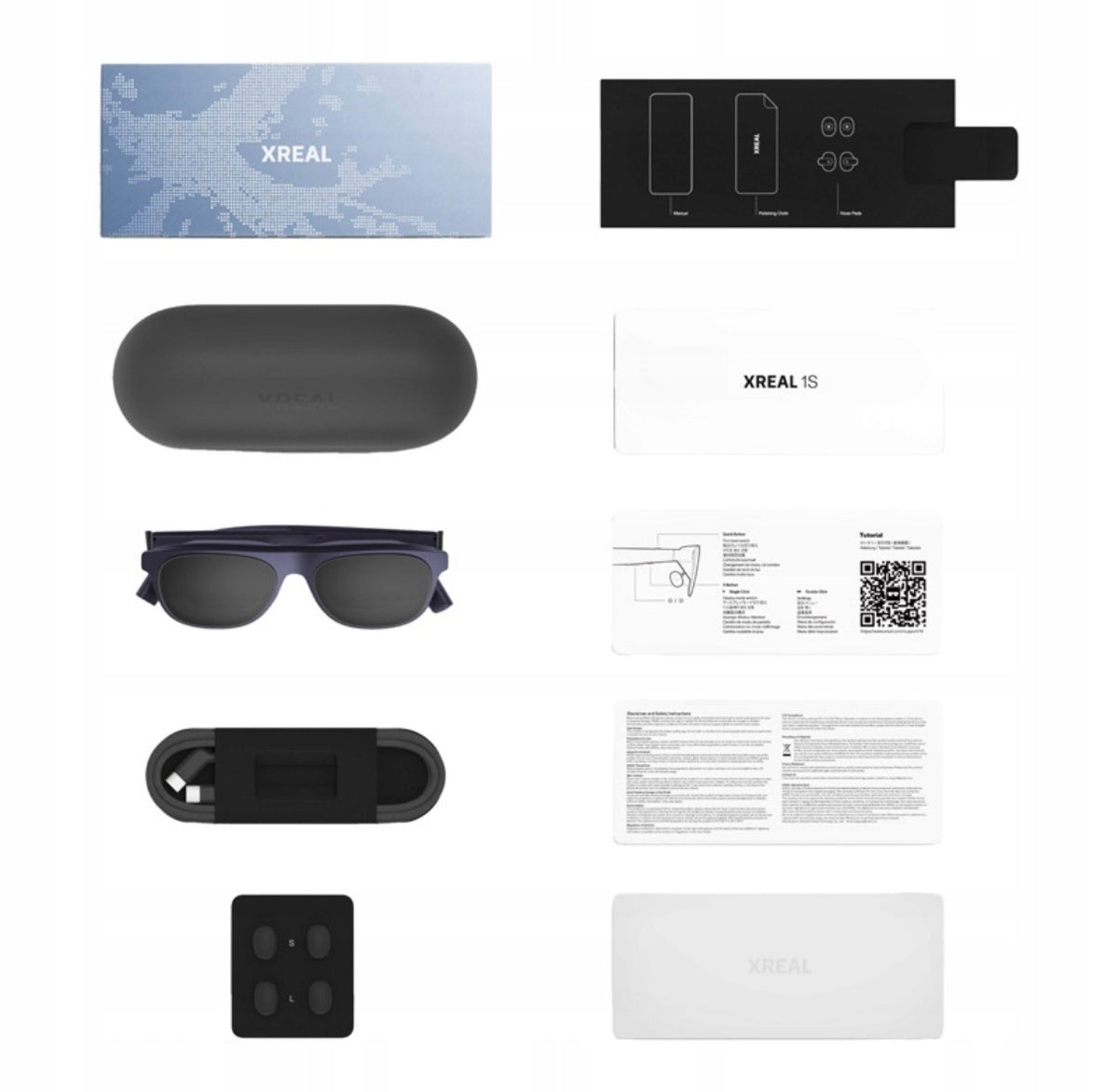 XREAL 1S Okulary AR Micro OLED 120Hz 1200P 3Ms 700Nit USB-C Android IOS
